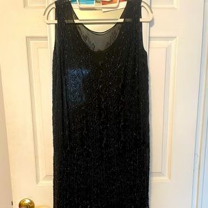 AUTHENTIC VINTAGE 1920’s flapper dress sheer beaded EXCELLENT Condition